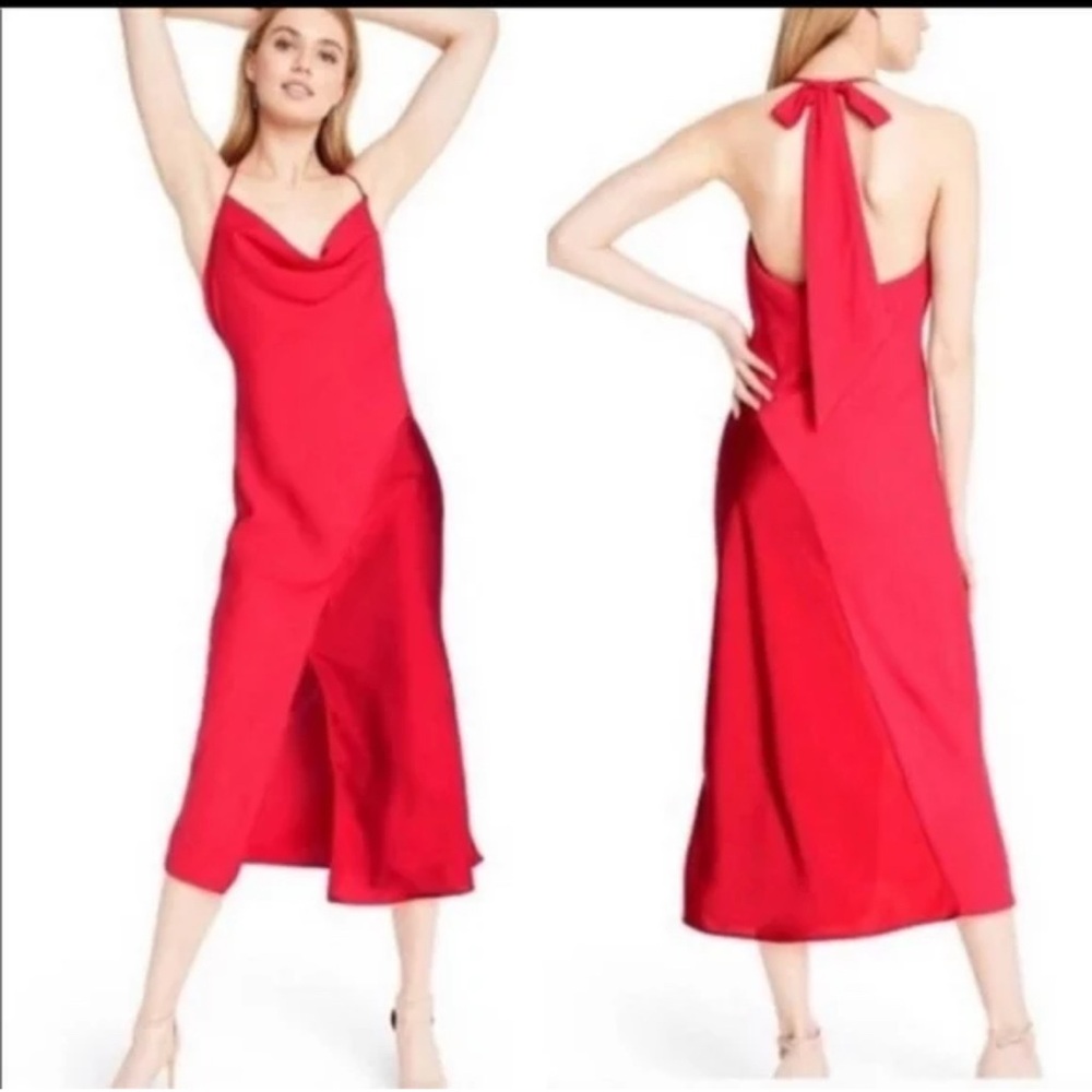 Cushnie for Target Vibrant Red Backless Dress